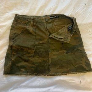 BLANKNYC Chain of Command Green Camo Mini Skirt